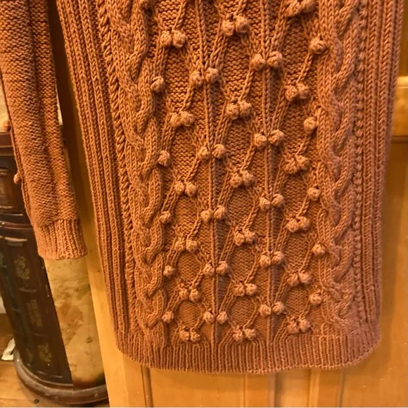 Hooded Knit Neutral Cardigan - Picture 11 of 11